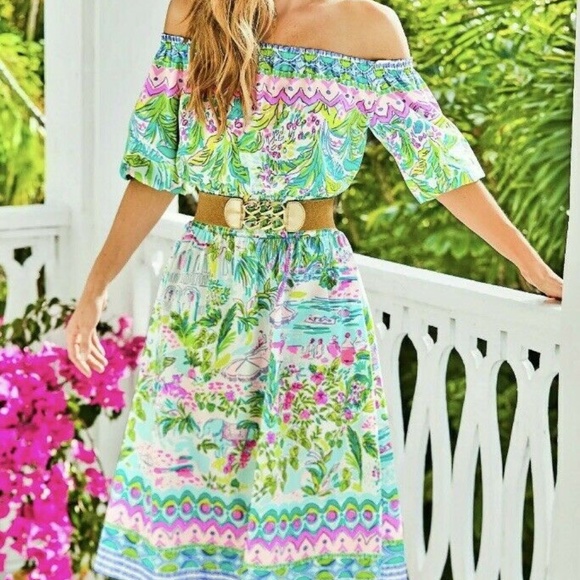 Lilly Pulitzer Dresses & Skirts - Lilly Pulitzer Camille Off-The-Shoulder Dress